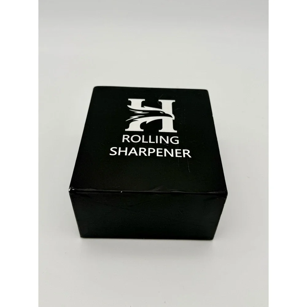 Rolling Knife Sharpener Kit Magnetic 15° & 20° Angle Guides Diamond Ceramic Disc